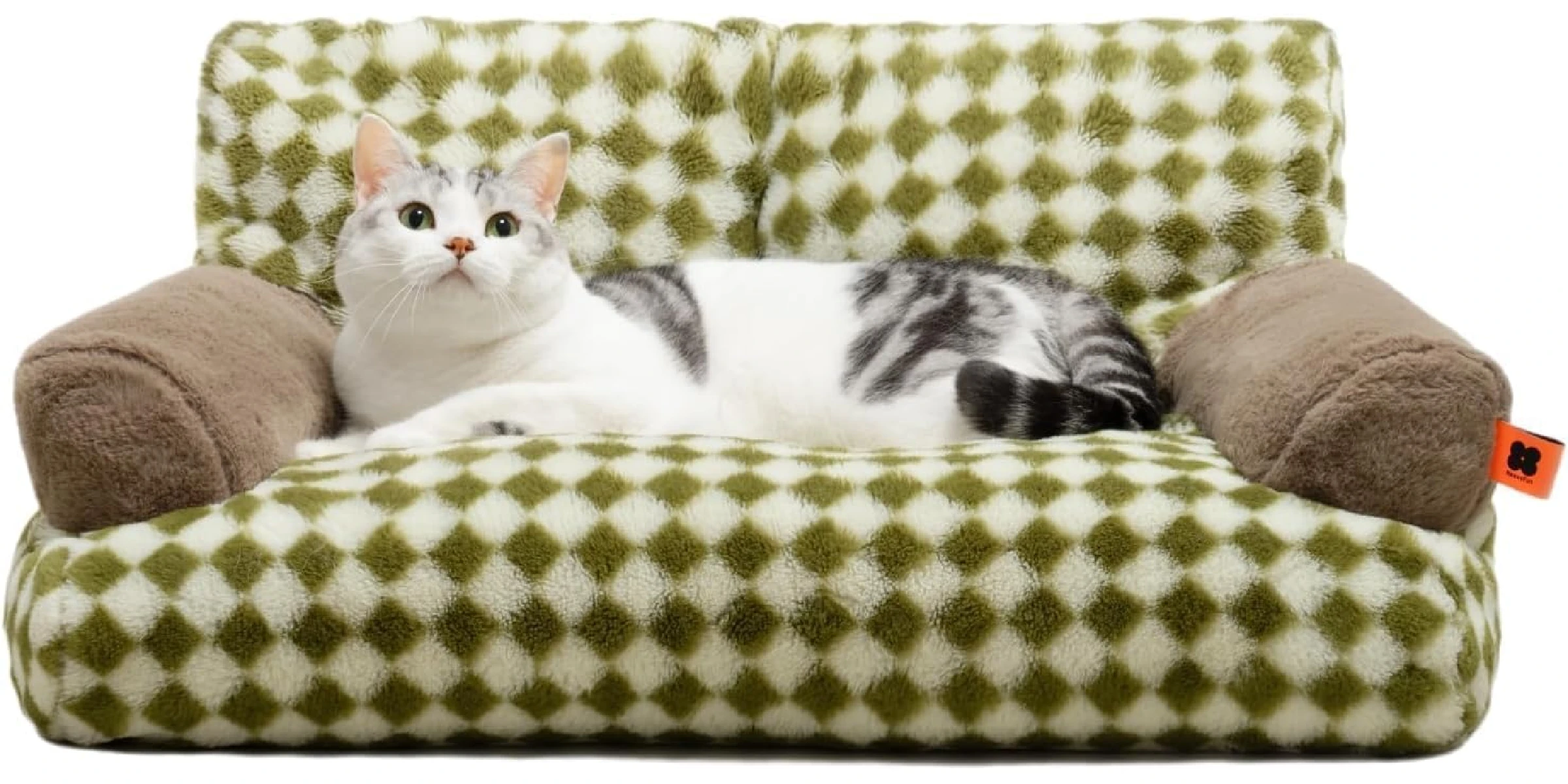 MEWOOFUN Cat Bed for Indoor Cats – Fluffy Mini Couch